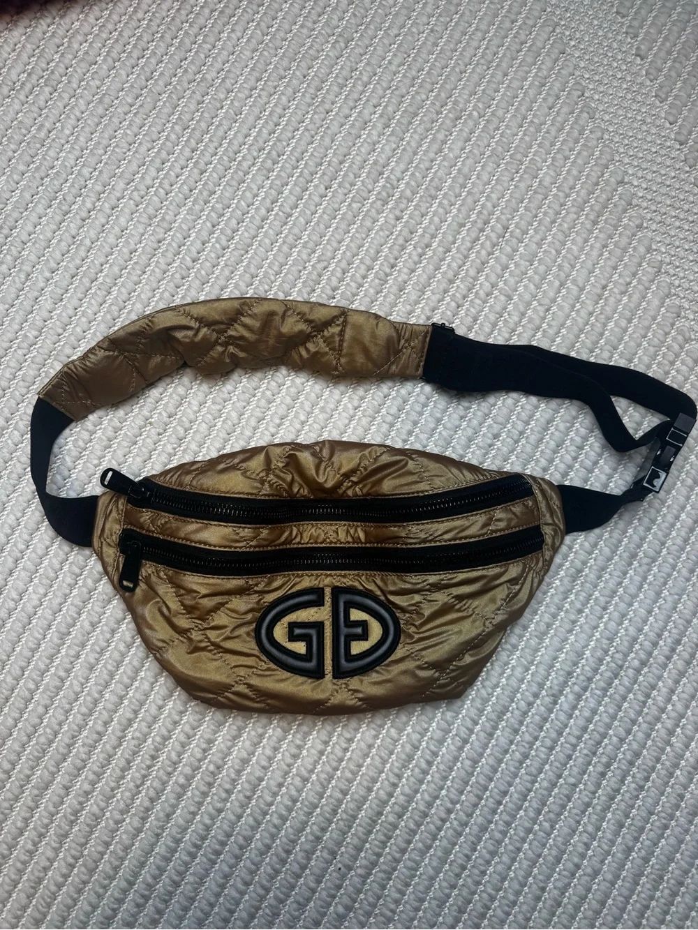 Goldbergh Gold Shiner Fanny Pack Bum Bag Belt Bag Like New